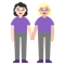 Women Holding Hands- Light Skin Tone- Medium-Light Skin Tone emoji on Microsoft